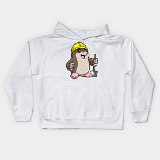 Mole with Helmet & Shovel Kids Hoodie